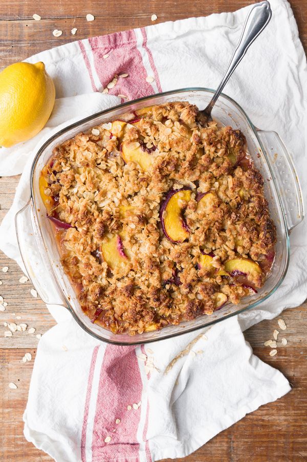 perzik crumble van Culy