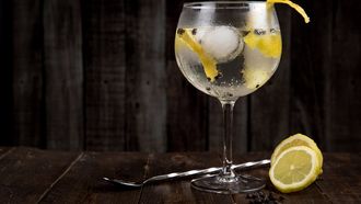 alcohol / gin tonic in glas