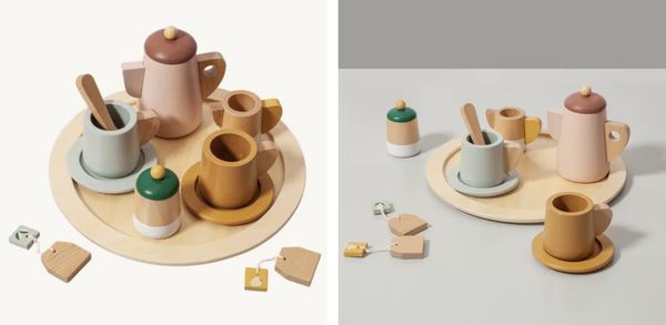 Montessori speelgoed theeservies