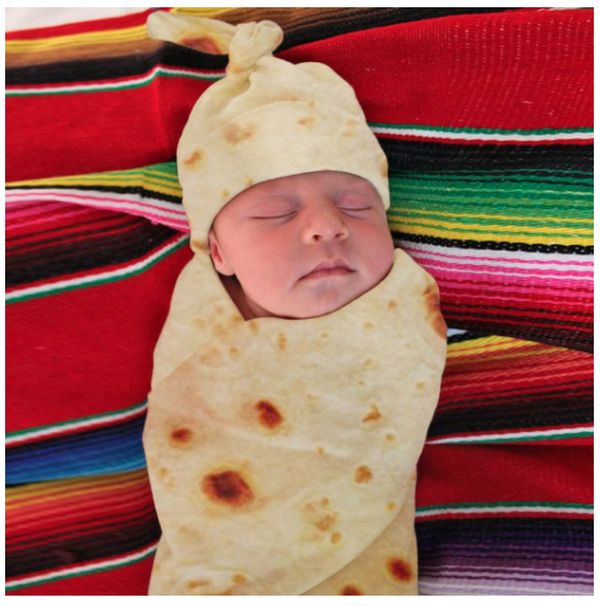 Baby in burrito inbakerdoek